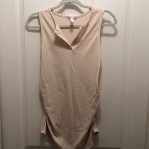 Isabel Maternity split neck ruched tank